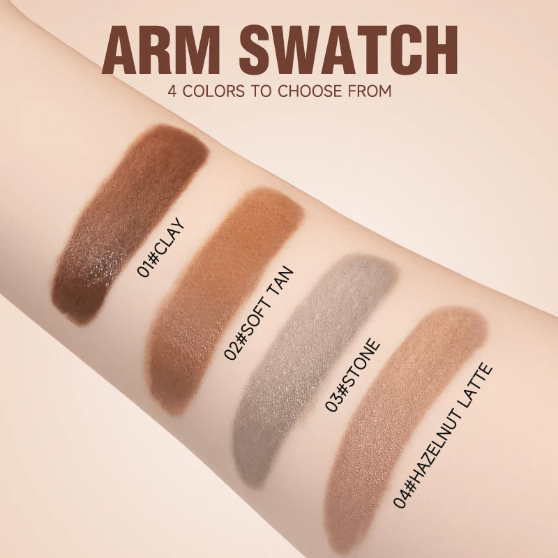 Tvlv Dual-Head Sponge Liquid Contour Stick Matte Natural 3D Sculpting Nose Shadow Side Shadow Cream for Beginners Easy Facial Contour Highlighting Concealer Contouring Liquid 4 Colors Available