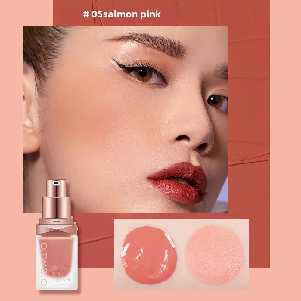 O.TWO.O Liquid Blusher 4 Colors Rose Pink Blush Long Lasting Natural Cheek Face Makeup Blusher High Pigment For Women Cosmetics - AliExpress 66