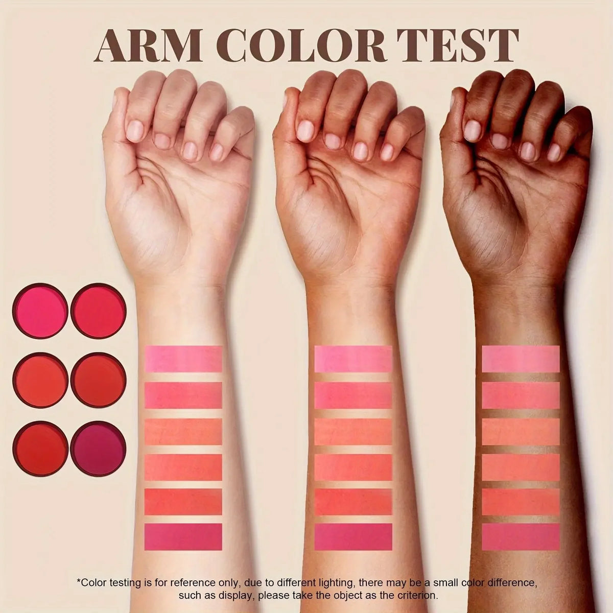 6-Color Waterproof Matte Blush Palette Free Brush Buildable Medium Coverage Sweatproof&Long-Lasting Natural Finish Lightweight - AliExpress 66