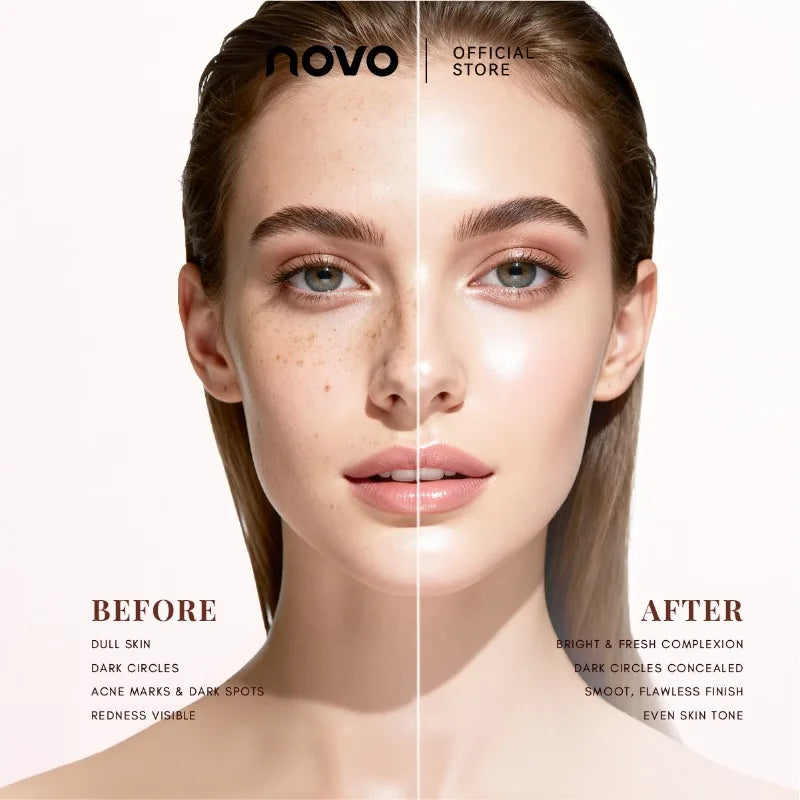 NOVO Refreshing&Nourishing Concealer Is Light and Thin in Texture, Which Partially Modifies Daily Facial Makeup