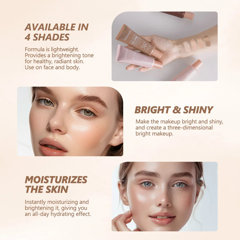 4colors Glow Foundation Liquid Natural Concealer For Long Duration Moisturizing Waterproof Contouring Highlights Makeup Products - AliExpress 66