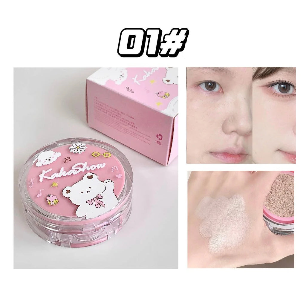 Air Cushion Base Makeup (Light Moisturizing Concealer, Whitening and Oil Controlling Female Base Makeup, and Durable Color Makeu