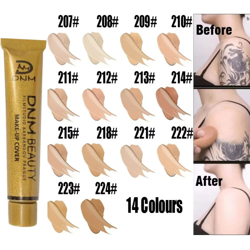 Gold Tube Full Coverage Concealer,Face High Coverage Foundation Cream For Dark Circles Tattoos Freckles Redness,Even Skin Tone - AliExpress 66