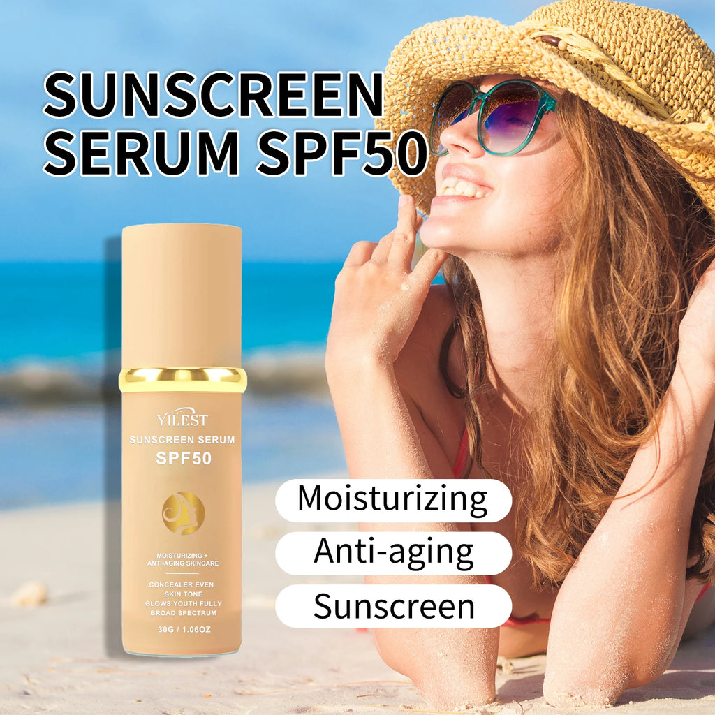 30g YILEST SPF50 Sunscreen Serum, 2?in?1 Makeup & Moisturizer, Light Tinted Foundation for Daily Outdoor Use - AliExpress 66
