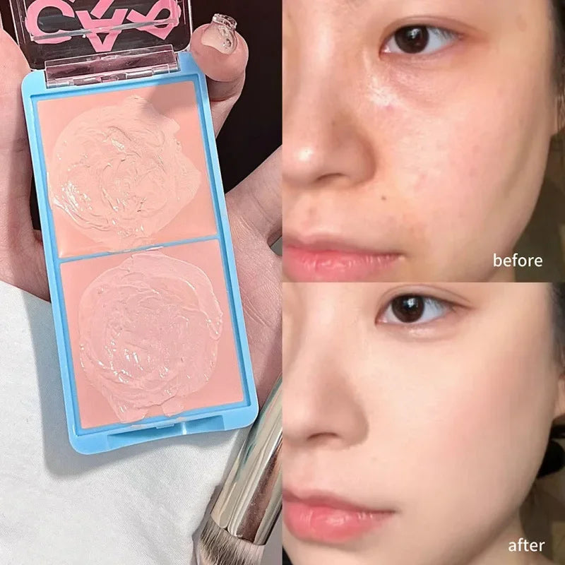 CAPPUVINI Pumbaa Plate Brightening Cream Pink High-Gloss Matte Finish Two-Color Facial Moisturizer for Complexion Brightening