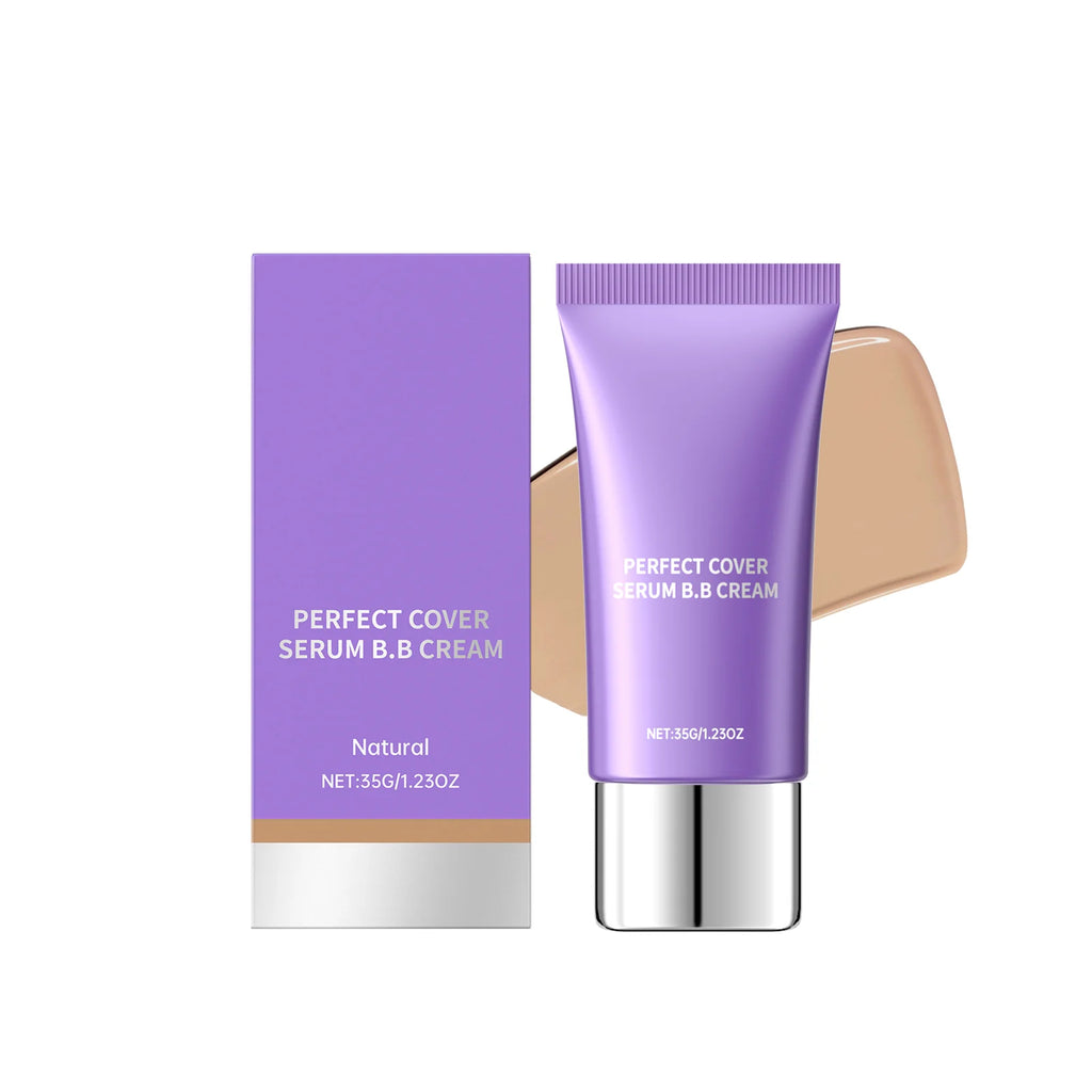 BB Cream Foundation Cream Concealer Lightweight Natural Base Makeup Oil Waterproof Hyaluronic Acid Color Correcting Long Lasting