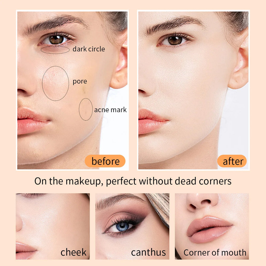 MISS ROSE 40ml Liquid Foundation Concealer Cream Moisturizing Brightening Skin Tone Lightweight Hydrating Daily Face Makeup Base
