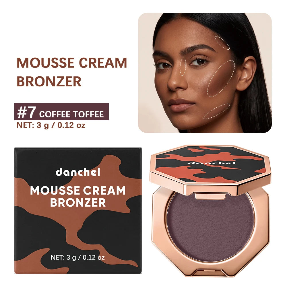 Mousse Cream Bronzer Matte Natural Contour Cream Bronzer Long Lasting Blendable Face Shading Cream Waterproof Makeup Cosmetics