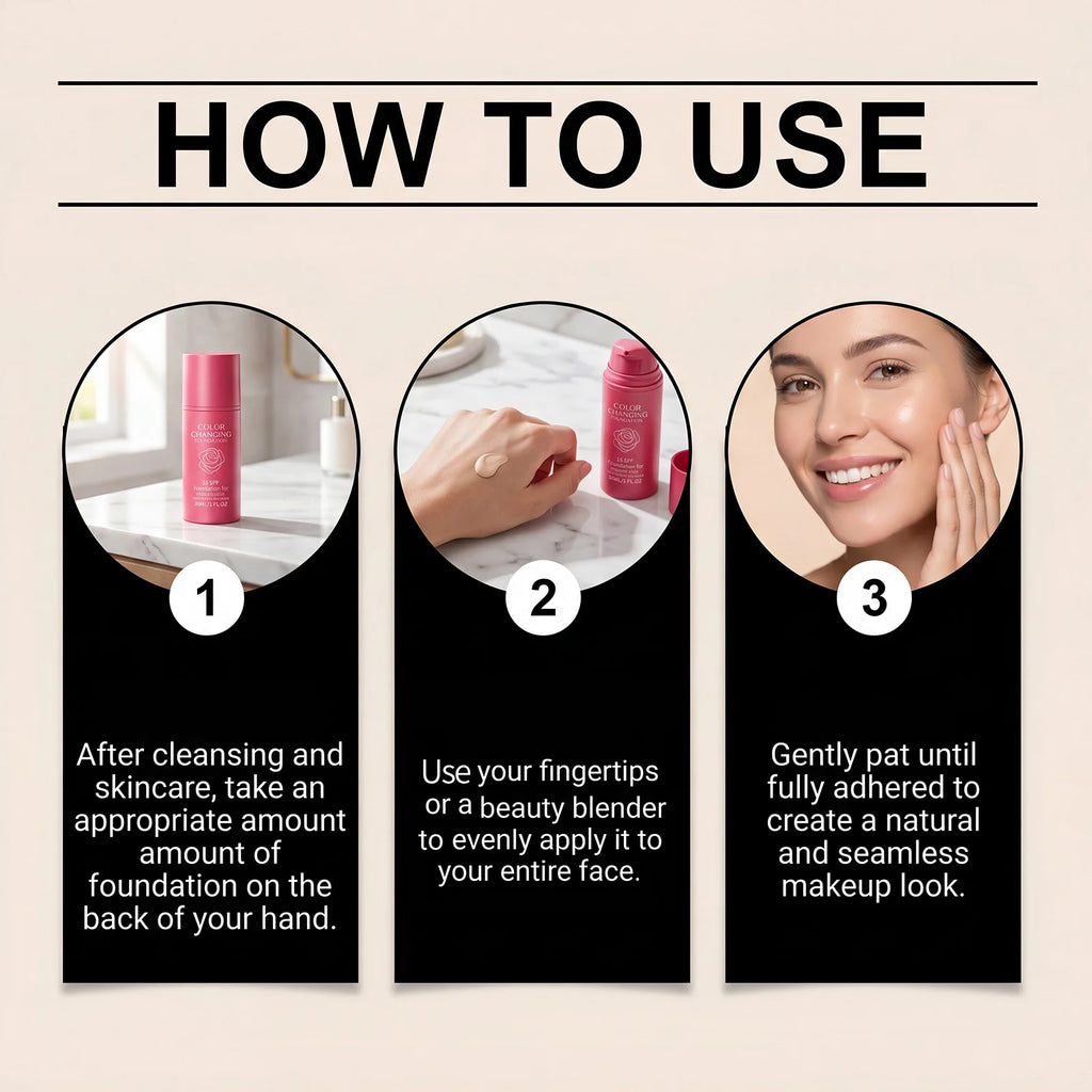 Temperature-Adjusting Foundation - Natural, Lightweight, Hydrating and Seamless Coverage for Daily Portable Use