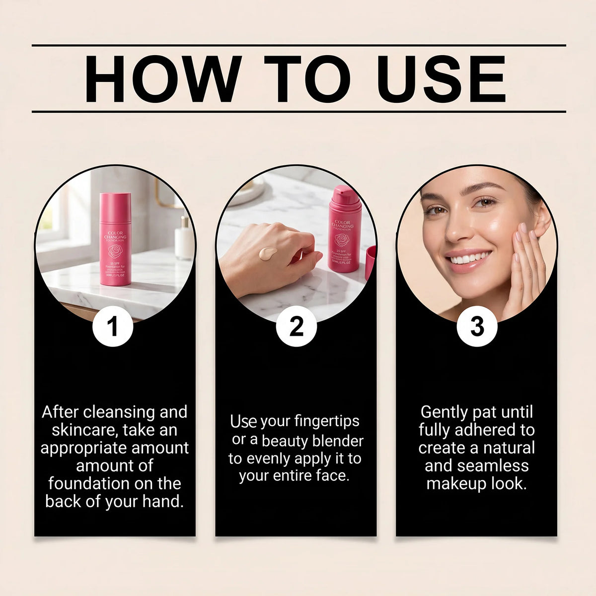 Temperature-Adjusting Foundation - Natural, Lightweight, Hydrating and Seamless Coverage for Daily Portable Use