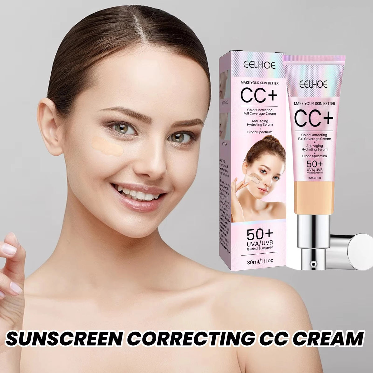 CC Foundation Cream Natural Moisturizing Waterproof Brightening Foundation Concealer Coverage Blemish Oil-control Lasting Makeup - AliExpress
