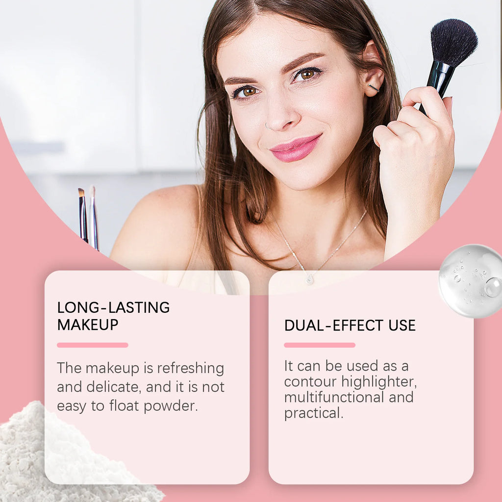 Matte Powder Foundation Natural Finish Baked Brighten Color Correct Long Lasting Oil Control Translucent Setting Powder Makeup - AliExpress 66