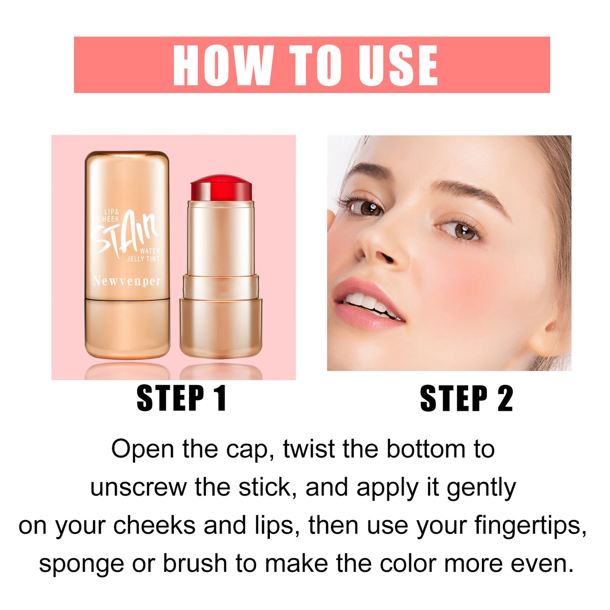 Durable Waterproof Water Jelly Tint Blush Stick for Face and Lips£¬Non-Sticky£¬Long Lasting£¬Moisturizing£¬Nourishing - AliExpress 66