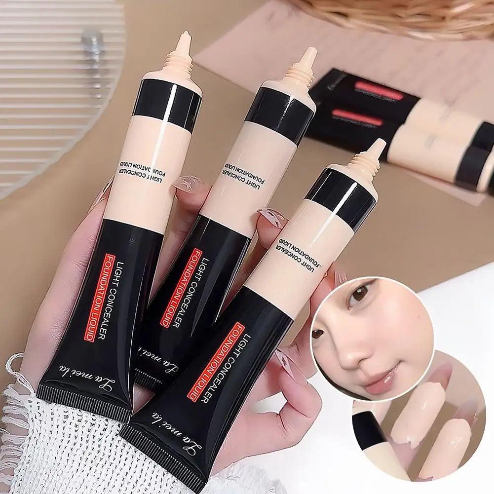Concealer Foundation Liquid Full Coverage Long-Lasting Waterproof Concealer Natural Color Face Base Acne Spot Concealer