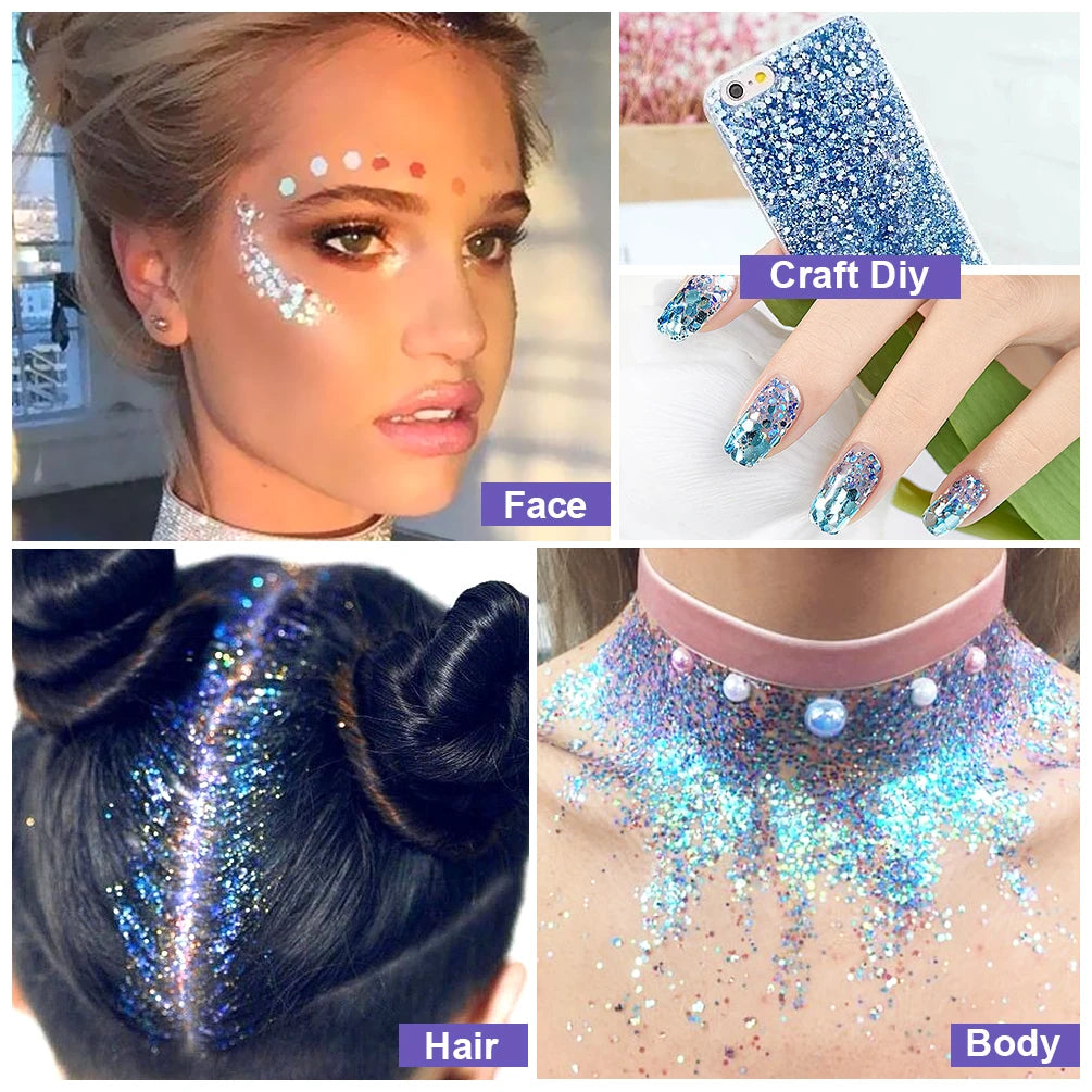 QIBEST 6 Colors Highlighter Powder Glitter Sequins Gel Shimmer Contour Blush Powder Makeup For Face Body Highlight Makeup Tools - AliExpress 66