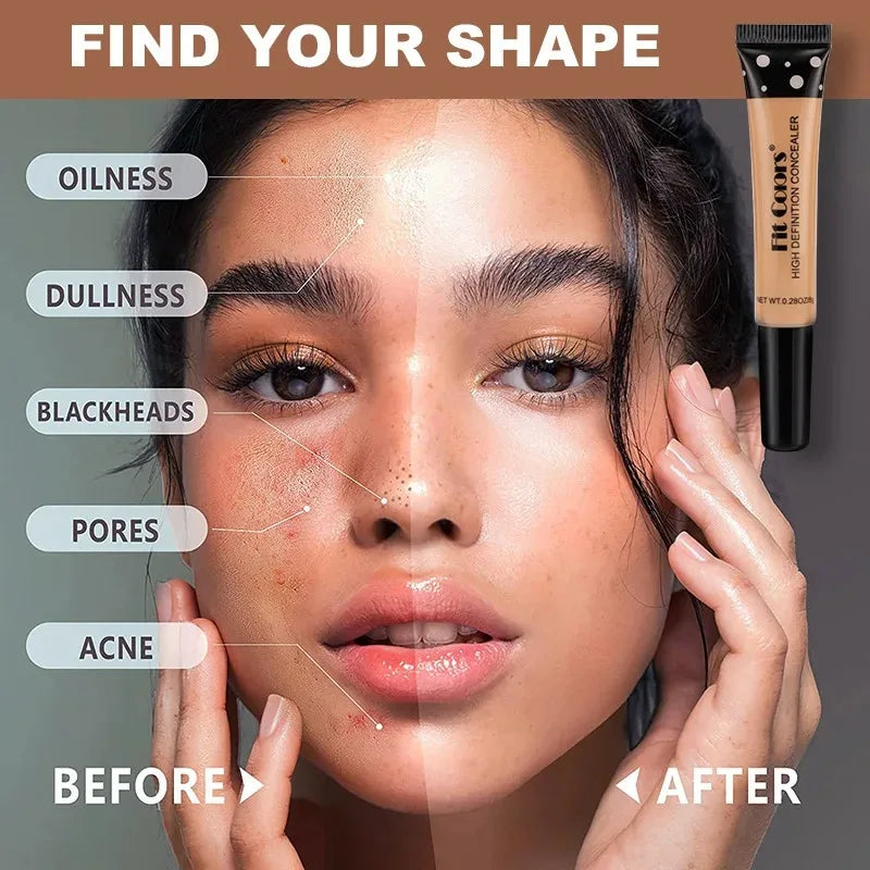 Fit Colors 8 Size Concealer With A Flexible Concealer Moisturizing Liquid Foundation To Cover Dark Circles And Acne Spots - AliExpress 66