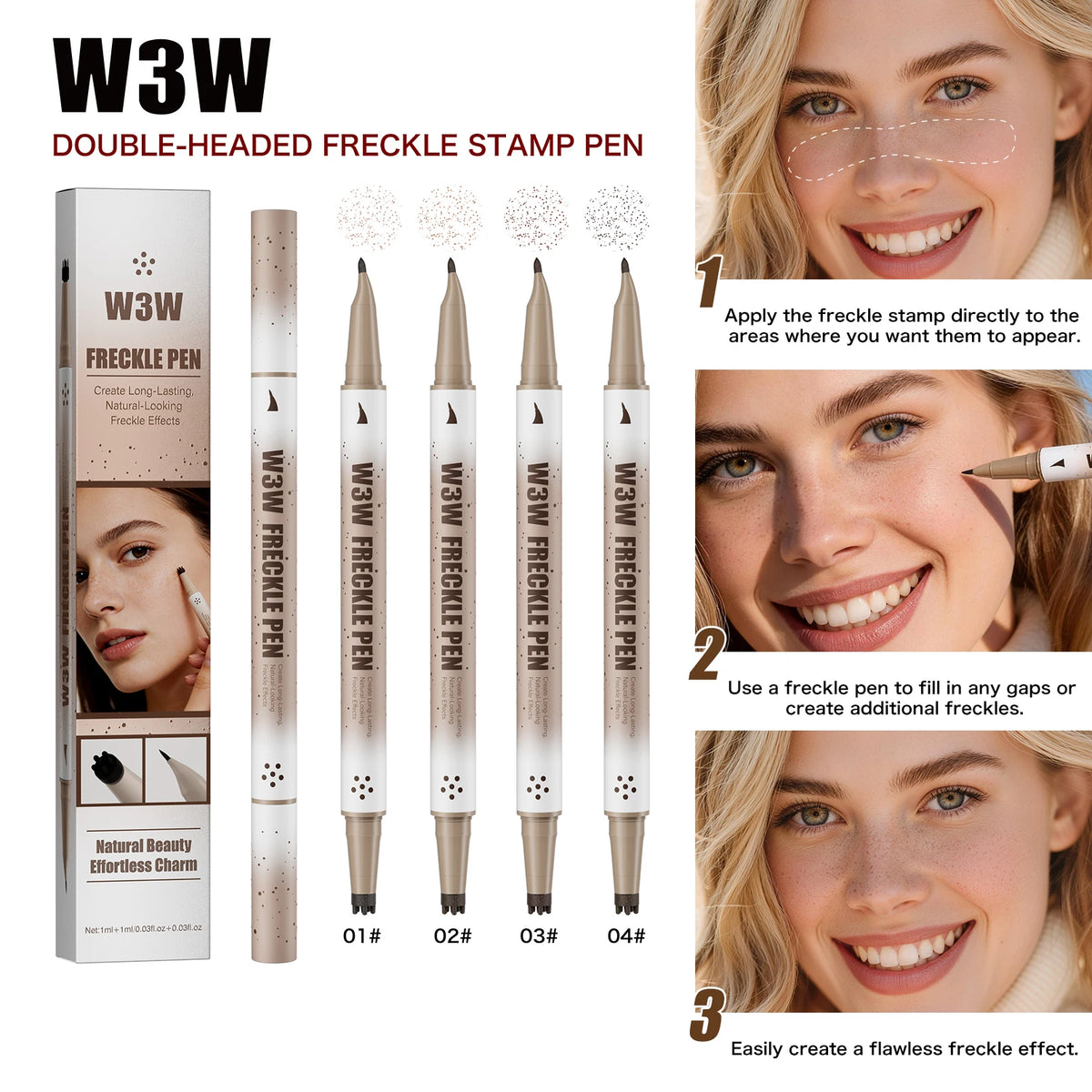 Waterproof Freckle Stamp Pen, Natural Lifelike Fake Freckle Pen, Long-Lasting Quick-Drying Smudge-Proof Makeup Pen - AliExpress 66