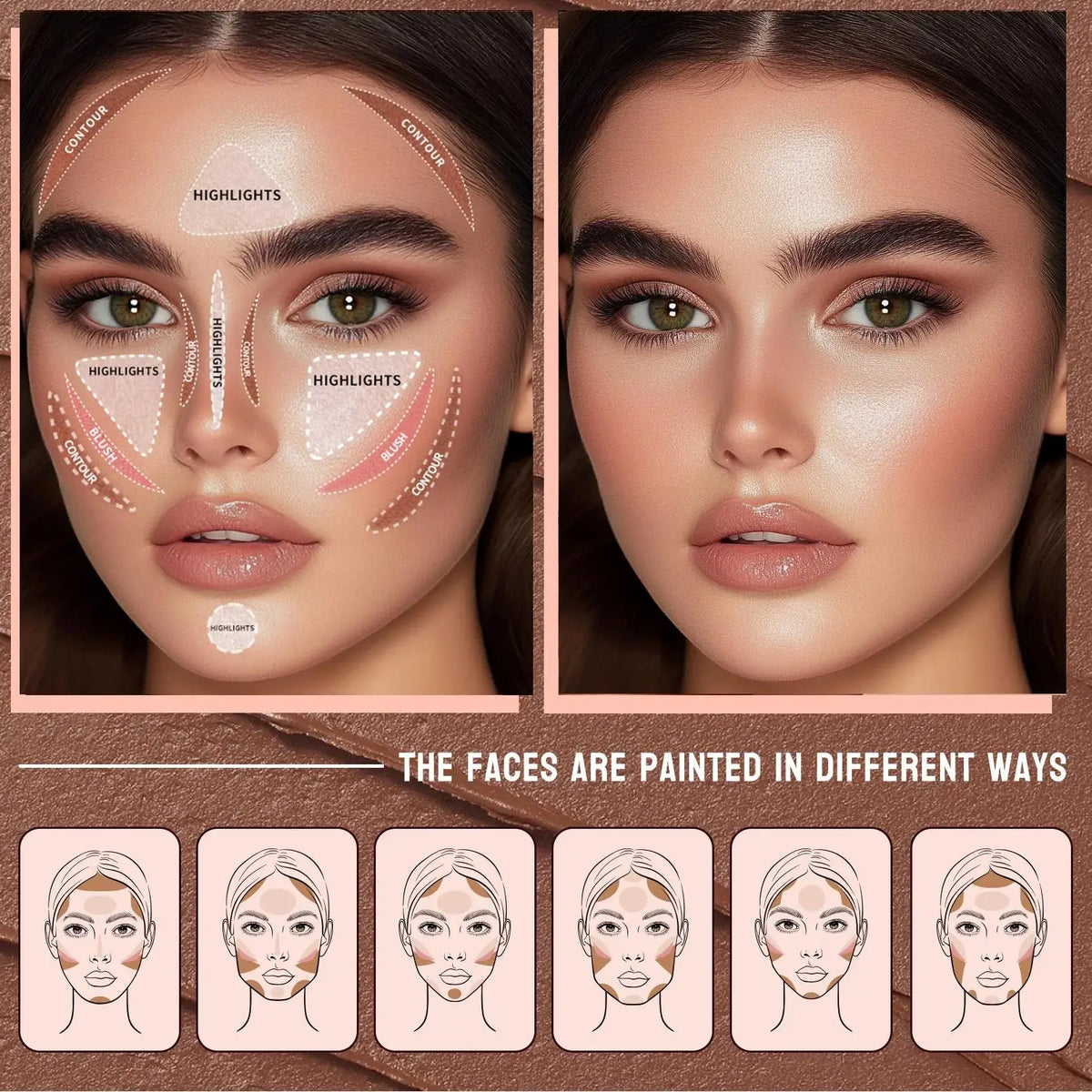 3Pcs Concealer Stick Set Waterproof Oil Control Highlighter Contour Blush Cream Multifunctional Makeup Beauty - AliExpress 66