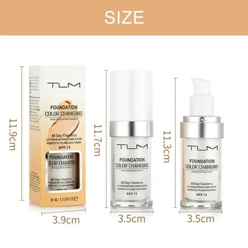 TLM Magic Foundation Color Changing Liquid Foundation Anti-oil Sweatproof Concealer Brightening Hydrating Makeup Flawless Base - AliExpress 66