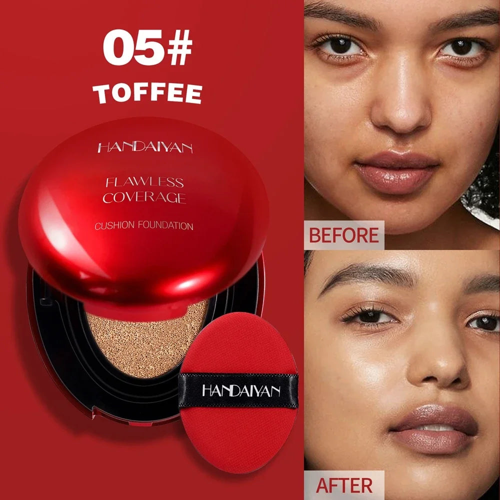 Air Cushion Foundation Light Natural Concealer Red Shell Foundation Natural Brighten Skin Color Long Lasting Makeup Foundation - AliExpress 66