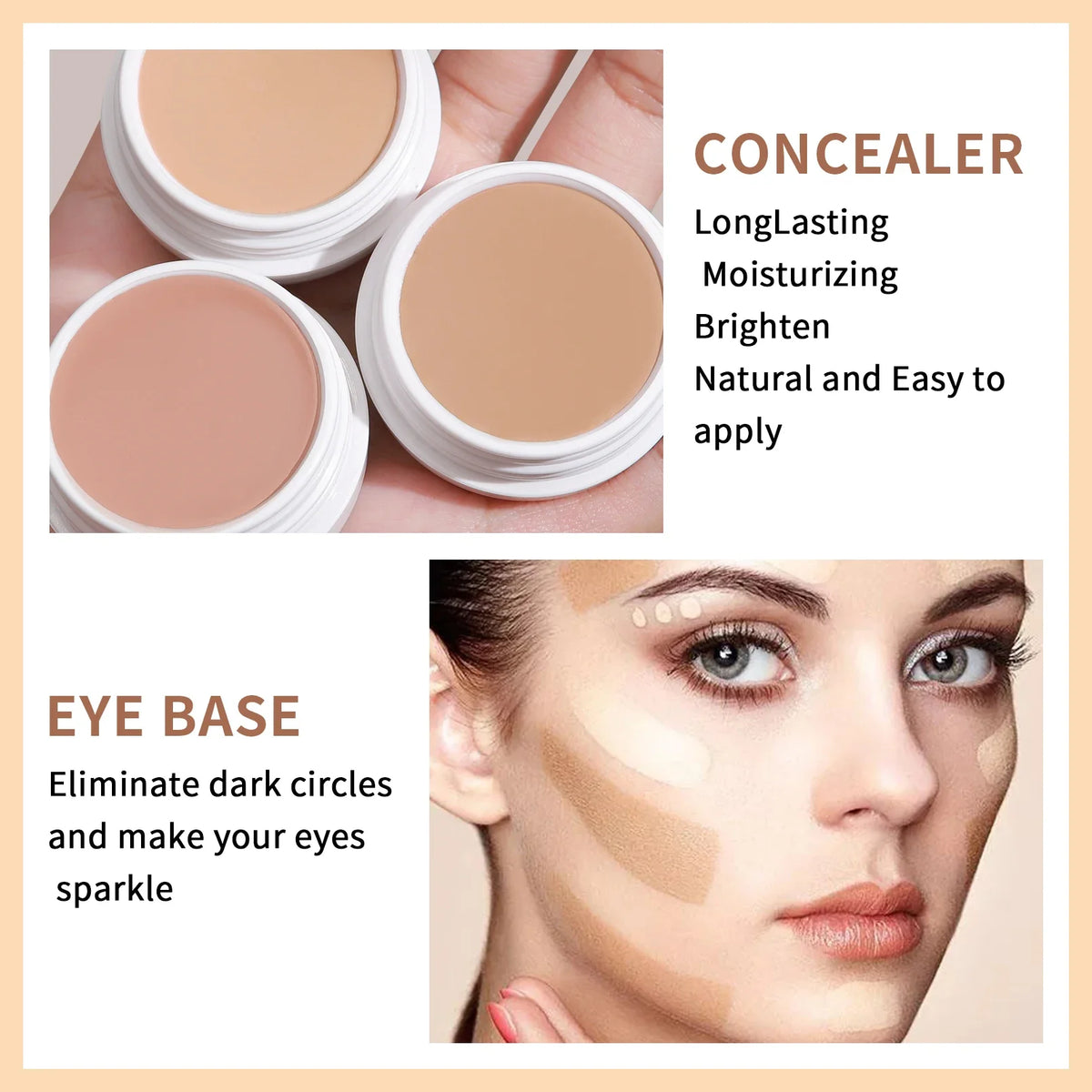 High Cover Waterproof Concealer Makeup Cream Lasting Tattoo Dark Circles Perfecting Base Cosmetic Beauty Face - AliExpress 66