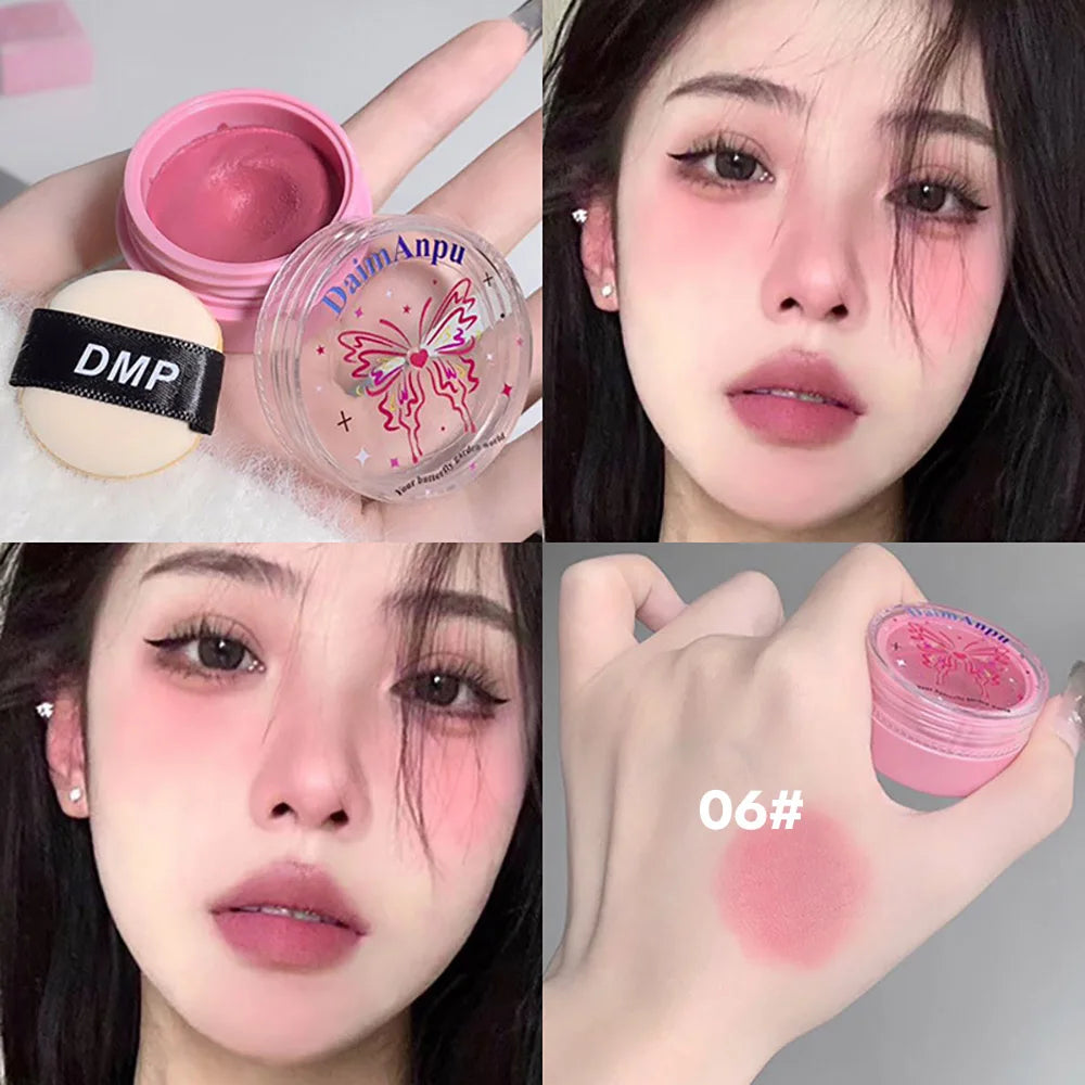Airy Blush Clay Pigmented Powdery Cream Blusher DaimAnpu Long-Lasting Tender Look Uplifting Color Matte Girlish Blush - AliExpress 66