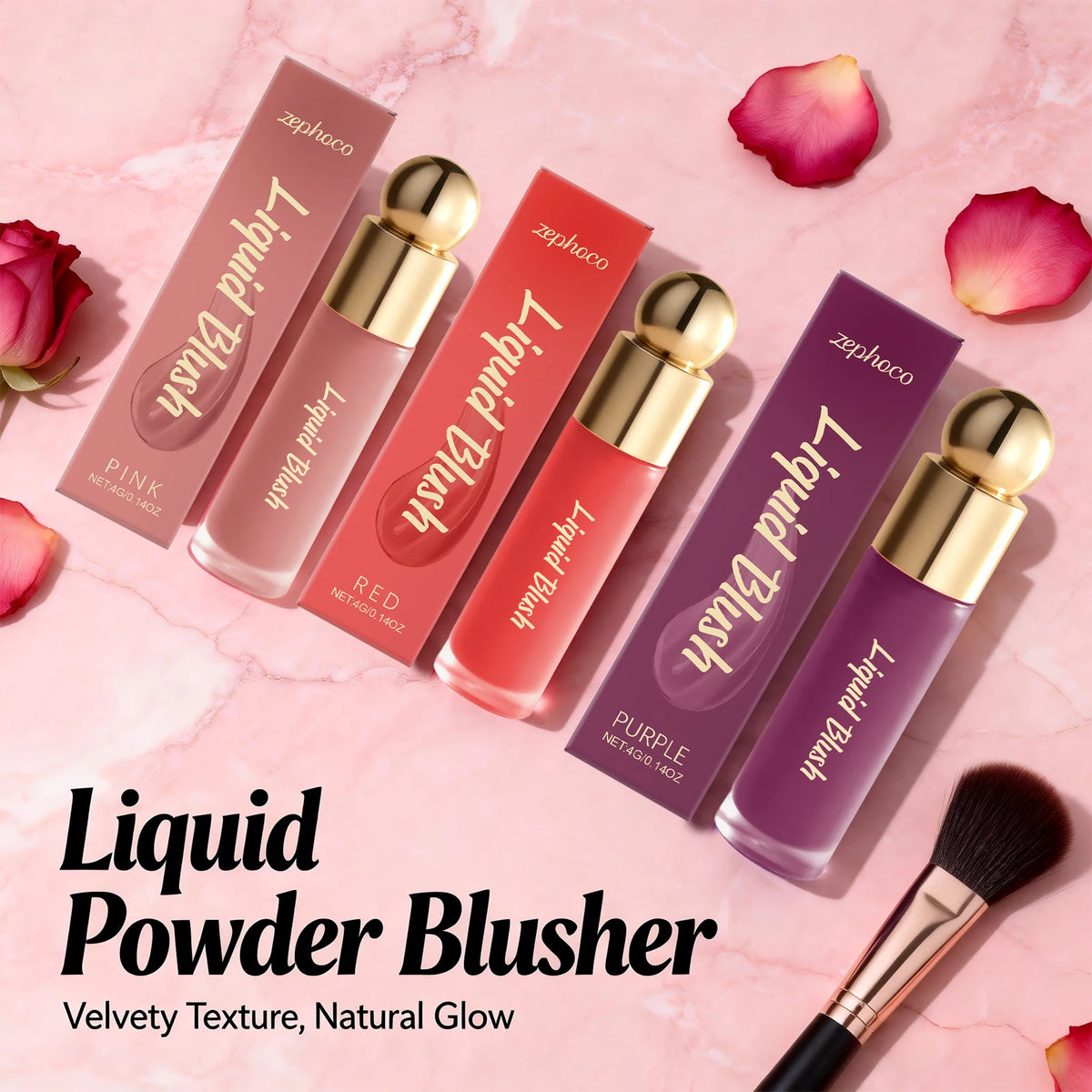 3 Colors Liquid Powder Blusher Waterproof Powder Blusher Atmosphere Makeup Easy to Apply Long Lasting Face Makeup Contracts - AliExpress 66
