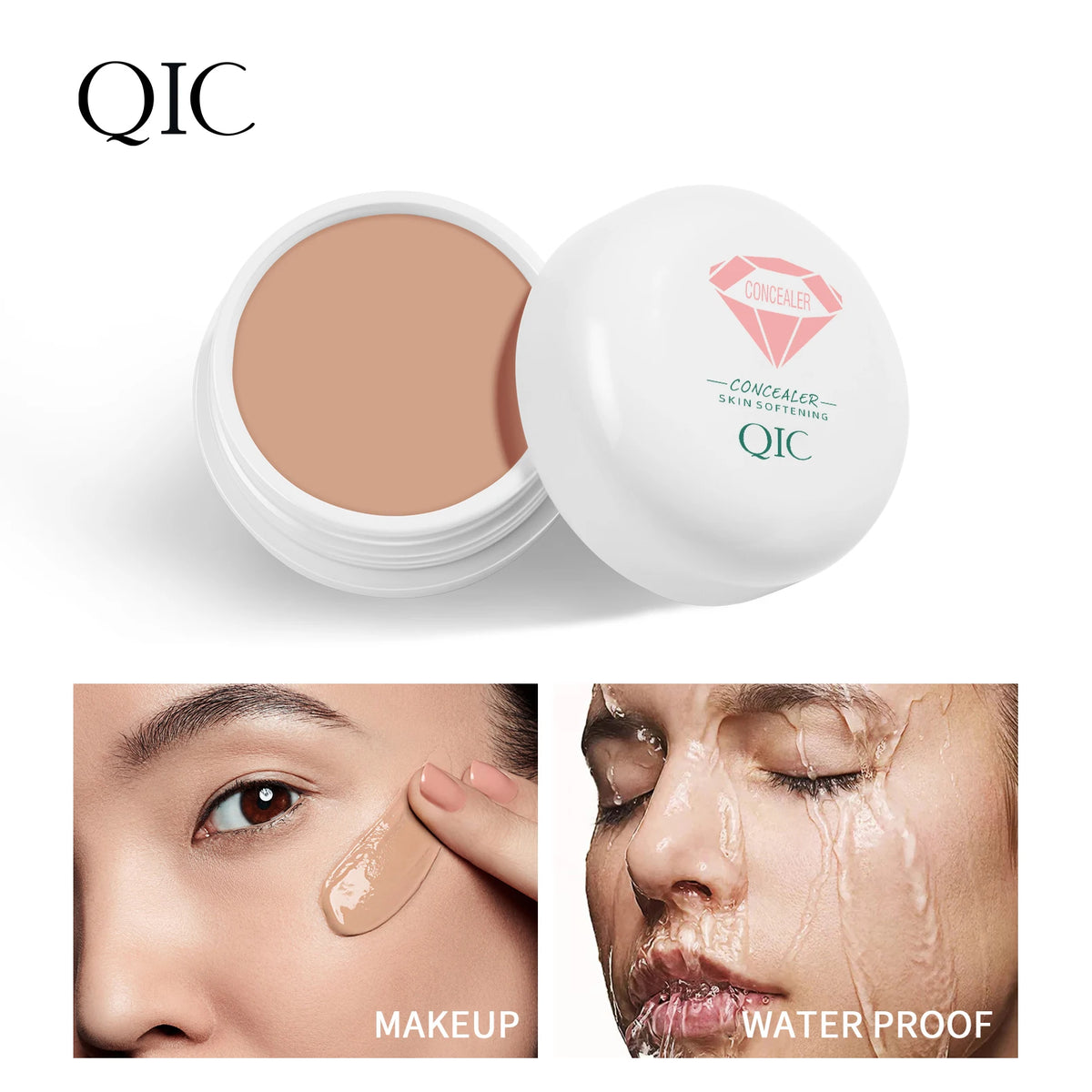 QIC Waterproof & Sweatproof Concealer Cream - Tattoo Coverage, Long-Lasting Foundation, Natural, Full Coverage, All Skin Types - AliExpress 66