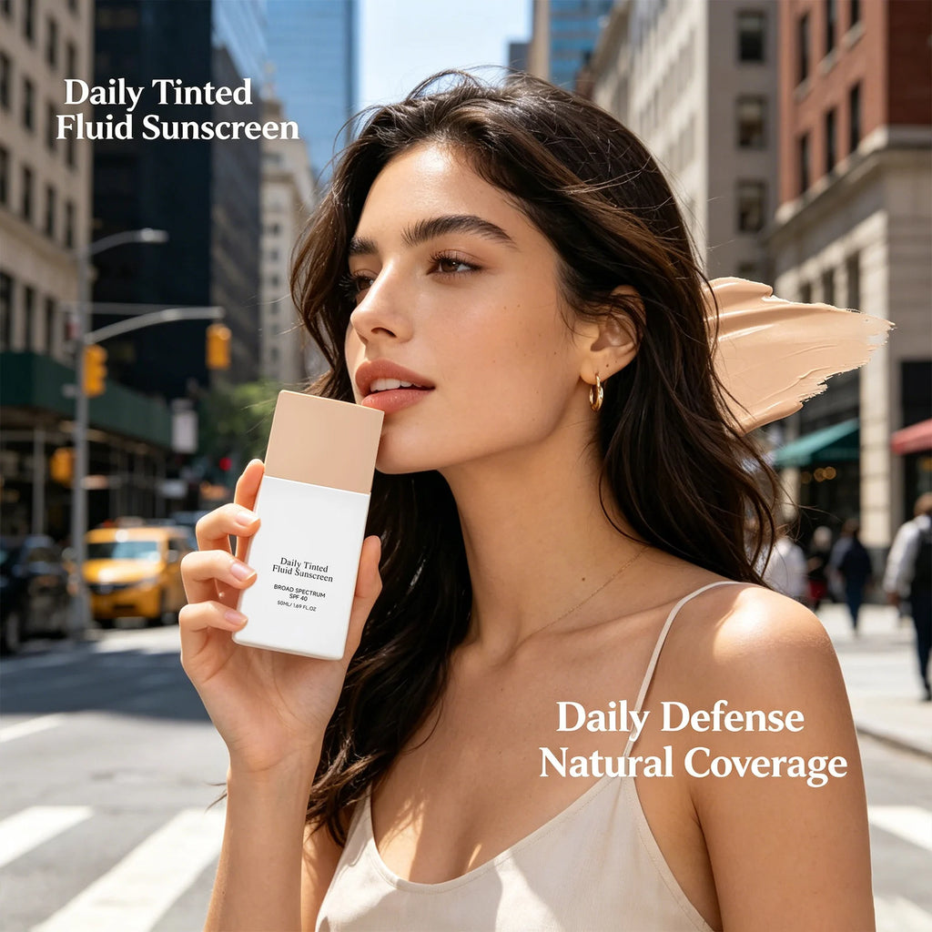 Hydrating Concealer Lotion Even Skin Tone Smooth Skin Relieve Dryness Provide UV Protection Tinted Fluid Sunscreen Moisturizer