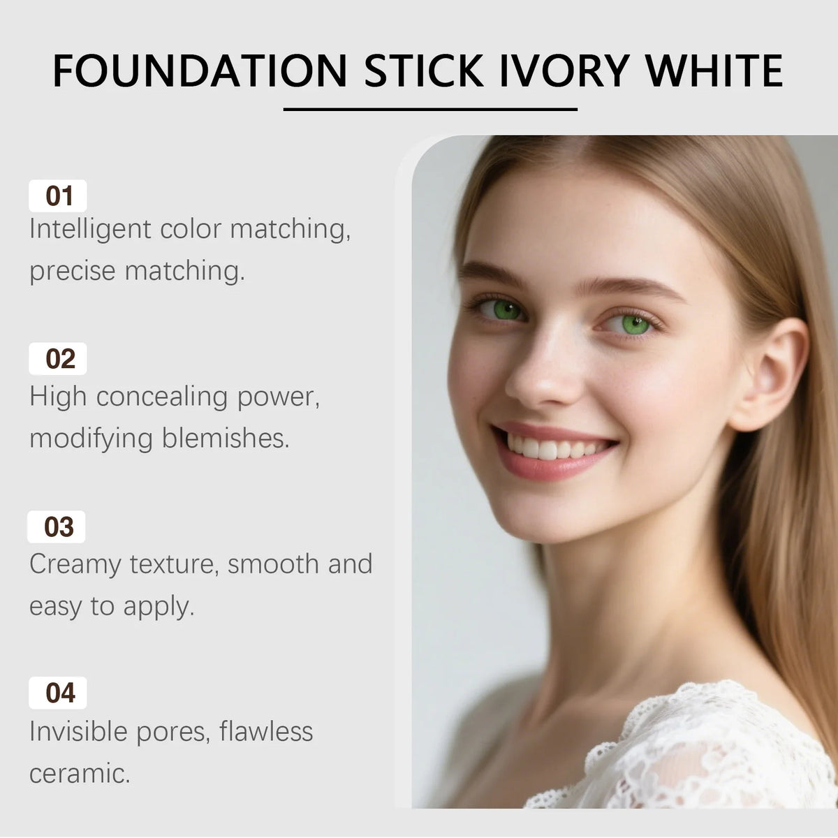 Foundation Make-Up Stick Double Head with Brush 3 Colors Lightweight Moisturizing Brighten Matte Concealer 2IN1 Foundation Stick - AliExpress 66