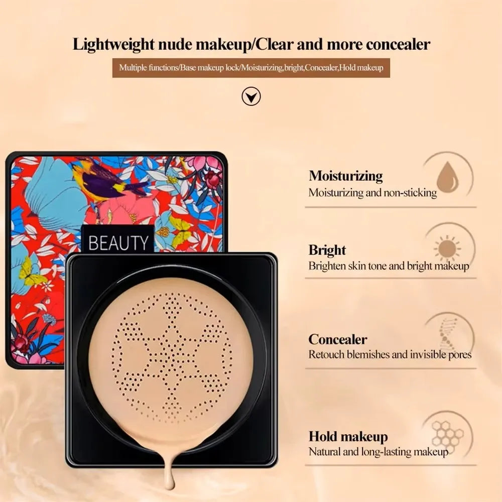 Mushroom Air Cushion Plant Nourishing BB Cream Concealer Moisturizing Foundation Fluid Isolating Plain CC Cream - AliExpress 66