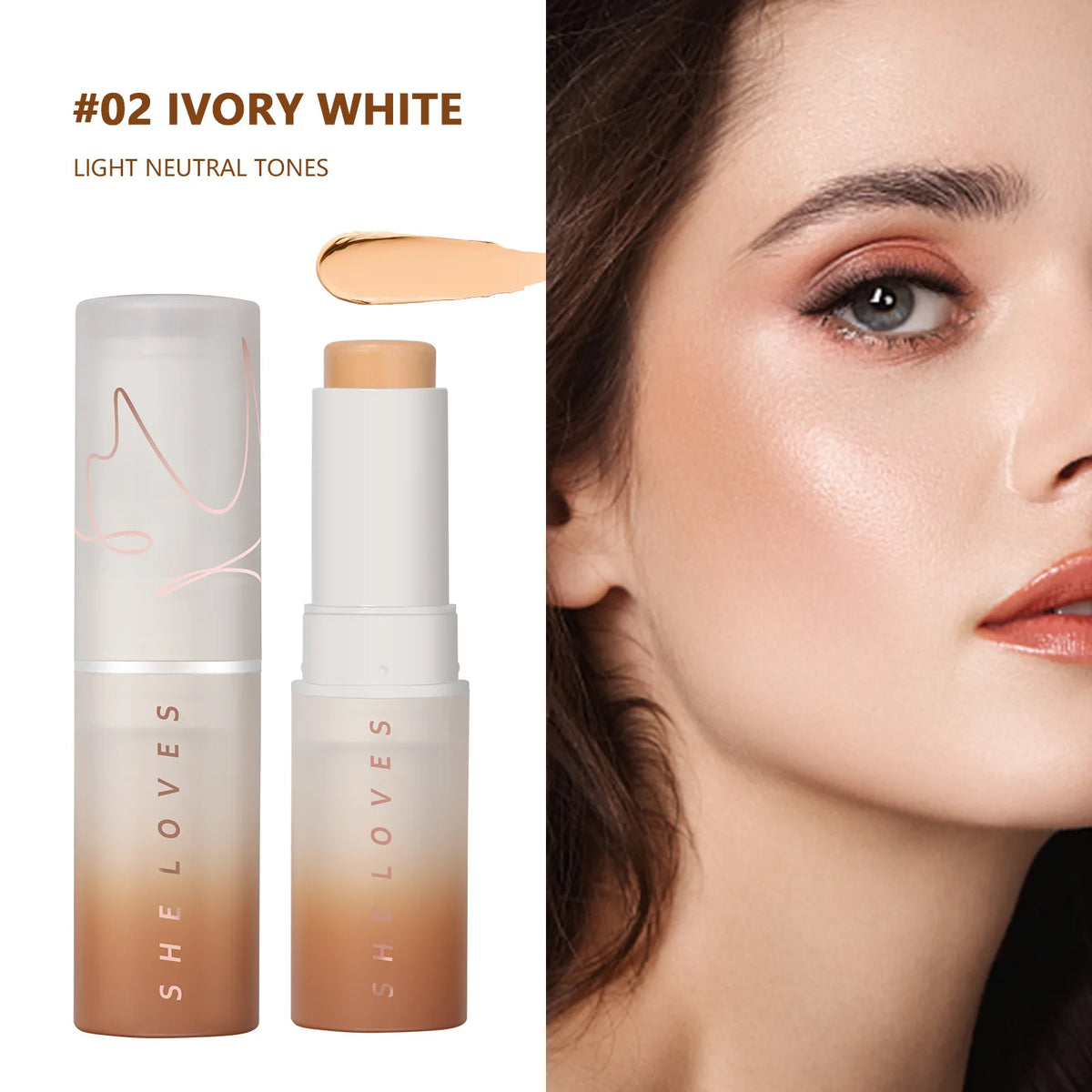 Matte Foundation Stick Full Coverage Face Base Makeup Lightweight Velvet Longlasting Cream Oil-control Hydrated Makeup Cosmetics