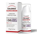 Light Purple Tinted Sunscreen SPF 50 Face BB Cream Foundation - Glass Skin Glow Waterproof & Sweatproof High UVA/UVB Protection