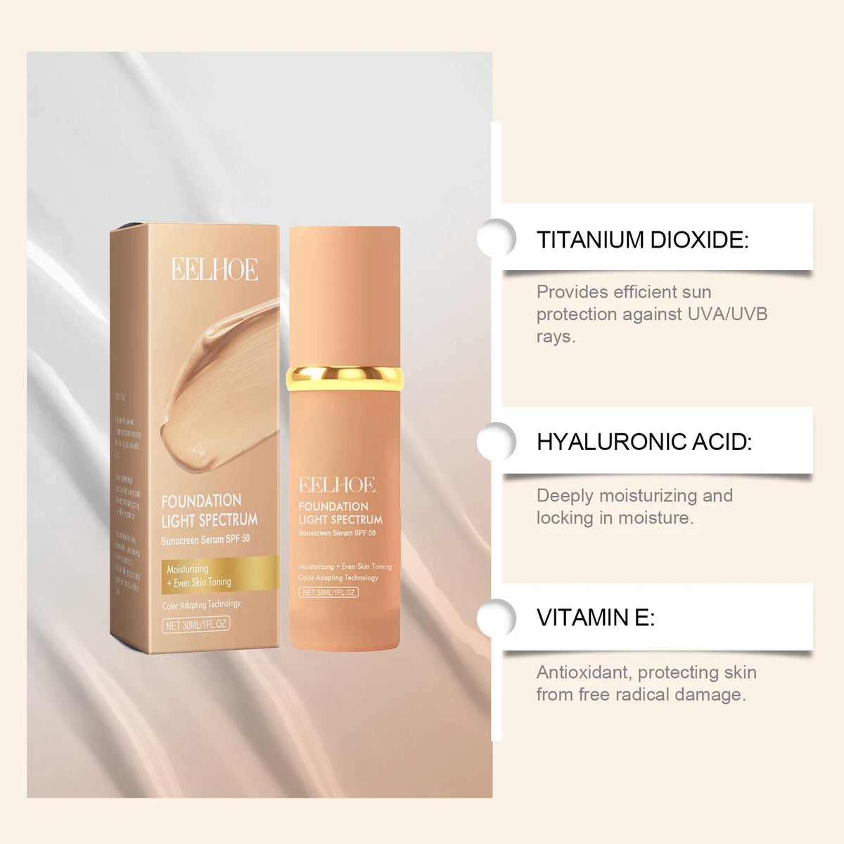 4 in 1 Color Changing Foundation Liquid with SPF 50 - Moisturizing Medium Full Coverage Concealer Daily Waterproof & Sweatproof - AliExpress 66