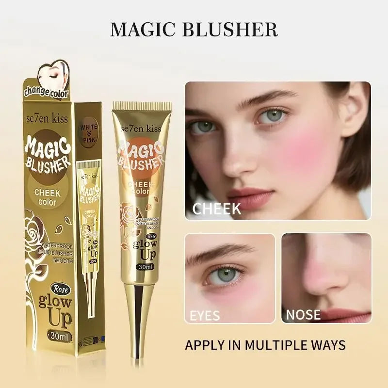 Gradient Color Changing Blush Cream Waterproof Liquid Blusher Smooth Contour Face Makeup Long Lasting Cosmetics - AliExpress 66
