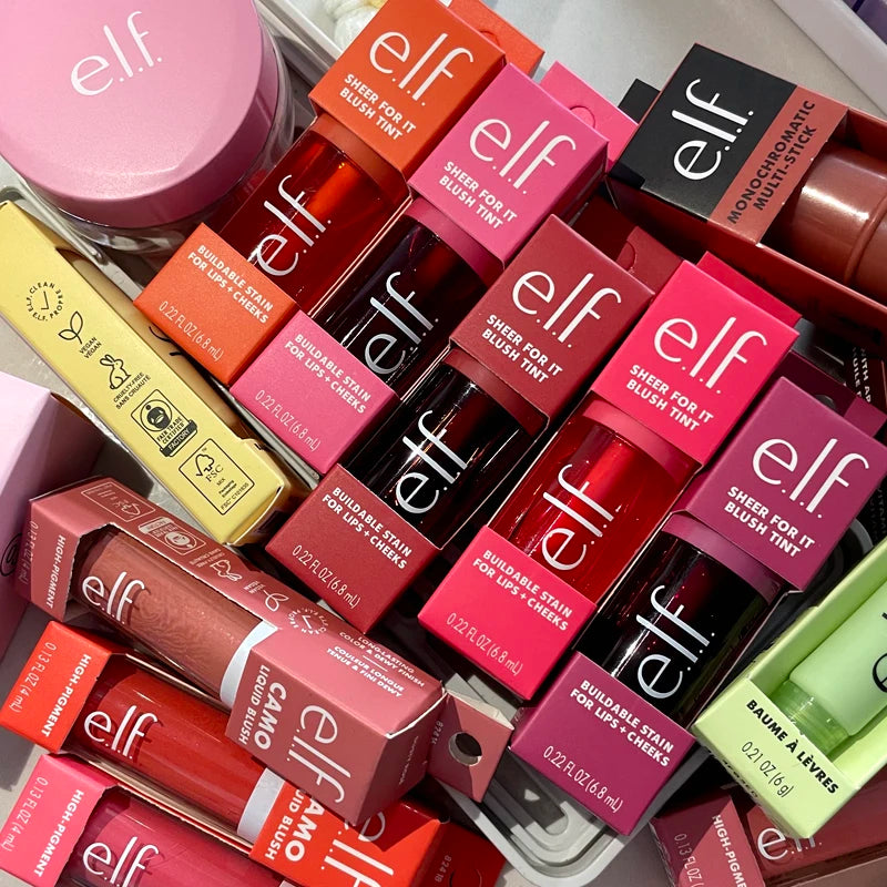 New ELF Liquid Blush Matte Sponge Head Blusher Natural Lasting Brighten Facial Contour Blush Tint Shapes Facial Contours Makeup