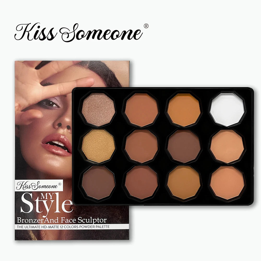 12-color contour palette, blush highlighter contour powder with rich colors suitable for Halloween use - AliExpress 66
