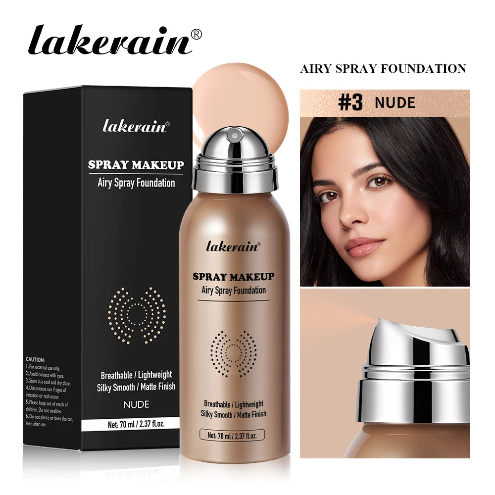Airy Foundation Spray Waterproof Sweat-resistant Natural Silky Matte Finish Even Skin Tone Breathable Foundation Make-up Spray - AliExpress 66