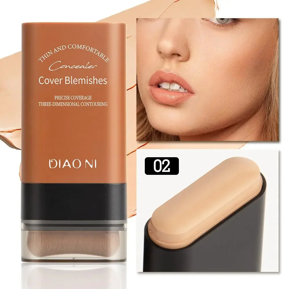 Matte Foundation Cream Stick Multi-Use Eraser Makeup Full Coverage Waterproof Lasting Oil-control Cover Acne Base With Brush - AliExpress 66
