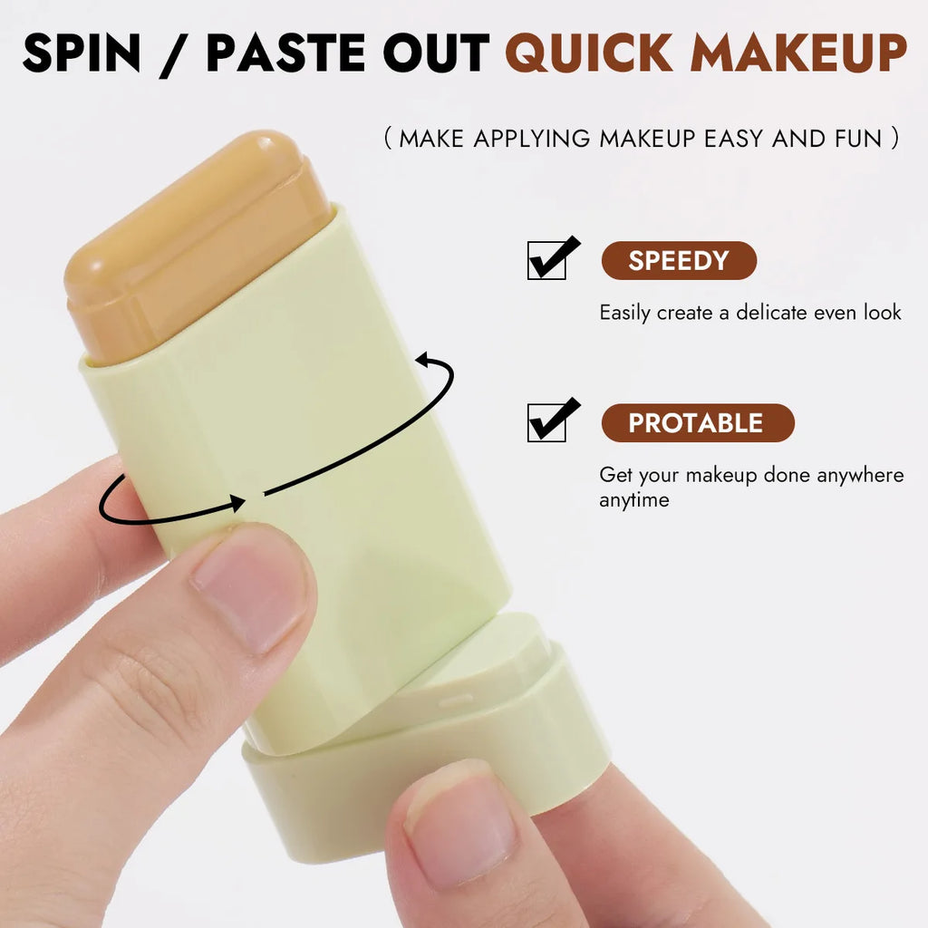 MISS ROSE Concealer Stick - Moisturizing Hydrating Brightening Lightweight Full Coverage Skin Tone Match Foundation Makeup