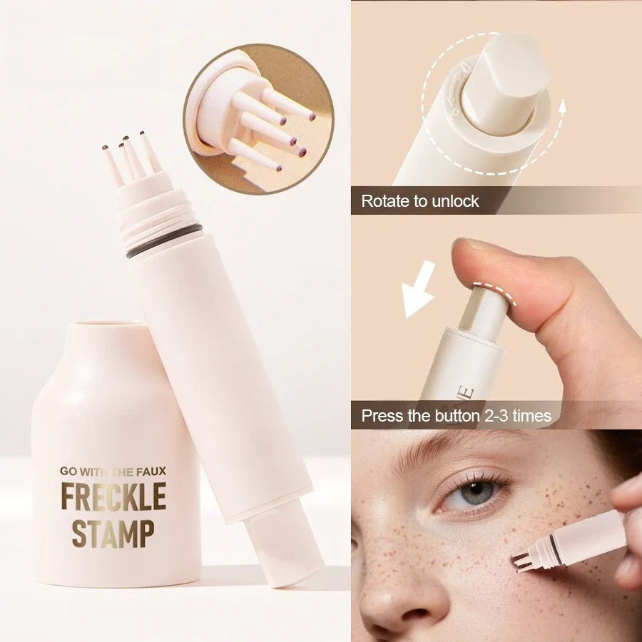 Five-point Freckle Stamp Pen Natural Simulation Instant Freckle Liquid Fake Dot Spot Comb Seal Waterproof Quick Dry Makeup Tool