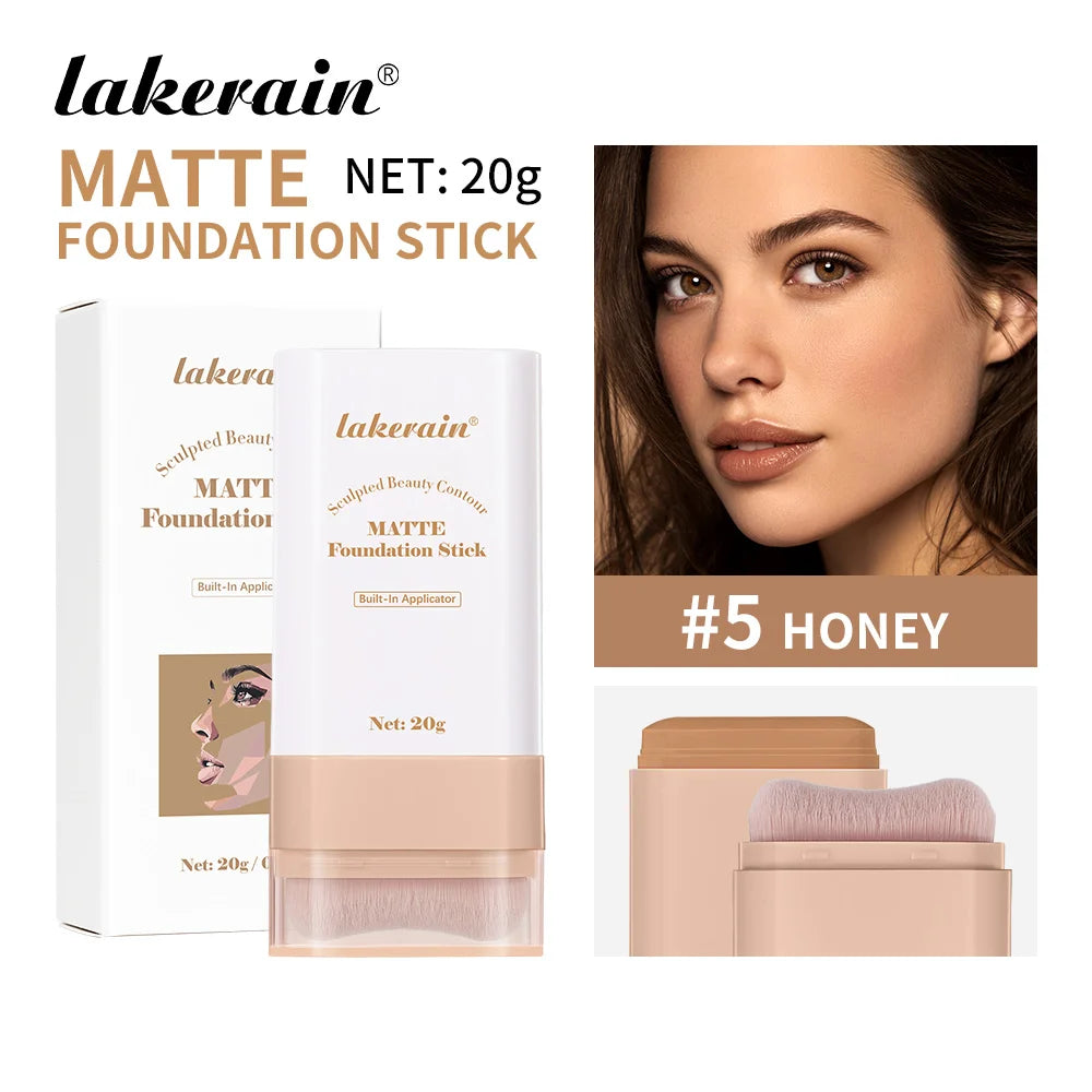 Lakerain Matte Foundation Stick Powerful Coverage Brighten Skin Tone Not Easy Melt Lightweight Smooth Texture Foundation Stick - AliExpress 66