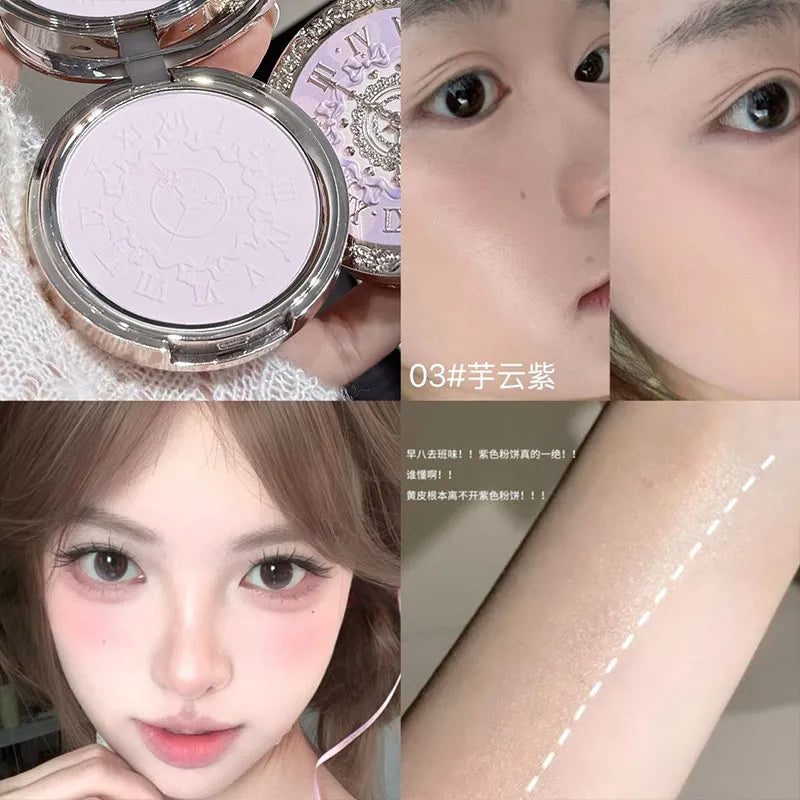 Matte Finishing Powder Face Brightening & 3D Contour,Natural Water-Glow,Oil-Control Long-Wear Pressed Powder Makeup - AliExpress 66