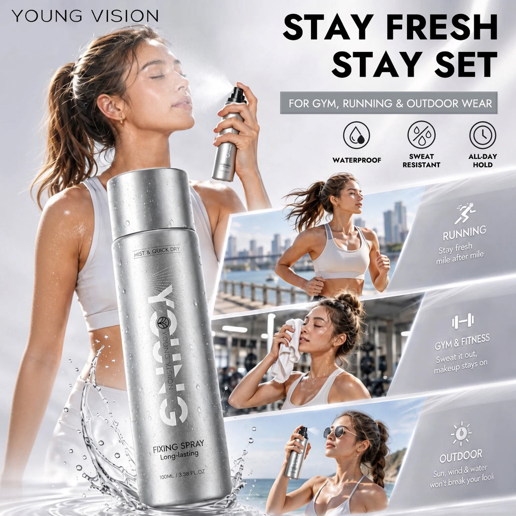 YOUNG VISION 100ml Makeup Setting Spray ¨C Long-Lasting Matte Finish, Oil-Control, 3-Layer Film-Forming, Alcohol-Free, Hydrating, - AliExpress 66