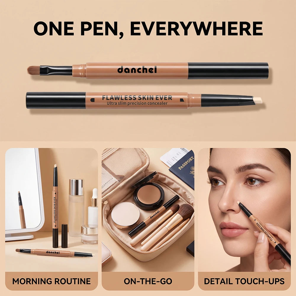 Flawless Skin Precision Concealer Dual-head Design Natural Skin Finish Precision Cover Redness,Spots,Dark Circles Concealer Pen - AliExpress 66