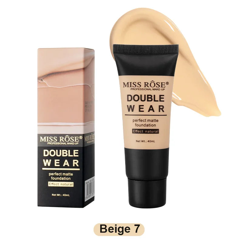 MISS ROSE 40ml Natural Nude Liquid Foundation Sweatproof Concealer Cream Daily Facial Makeup Cosmetics - AliExpress 66