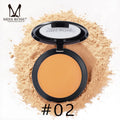 MISS ROSE Round Setting Powder with Puff Long-lasting Concealer Brightening Facial Makeup Daily Cosmetic for Natural Skin Finish