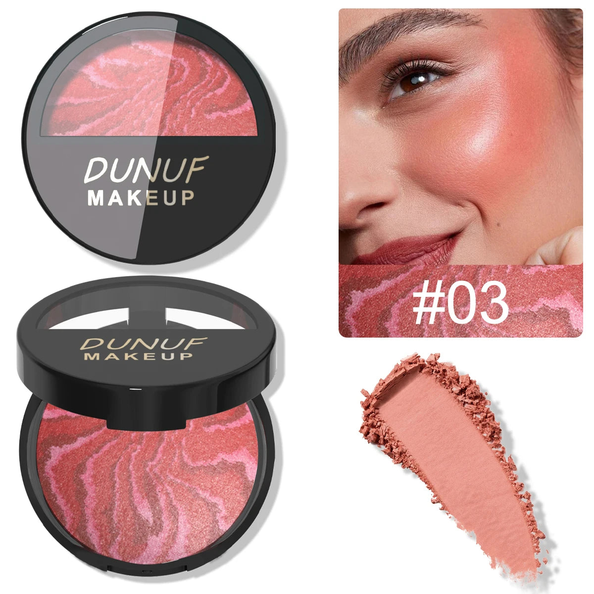 3 Color Blush Palette Waterproof Lightweight Breathable Long Lasting Smooth Baked Powder Blusher Correcting Foundation 60g - AliExpress 66
