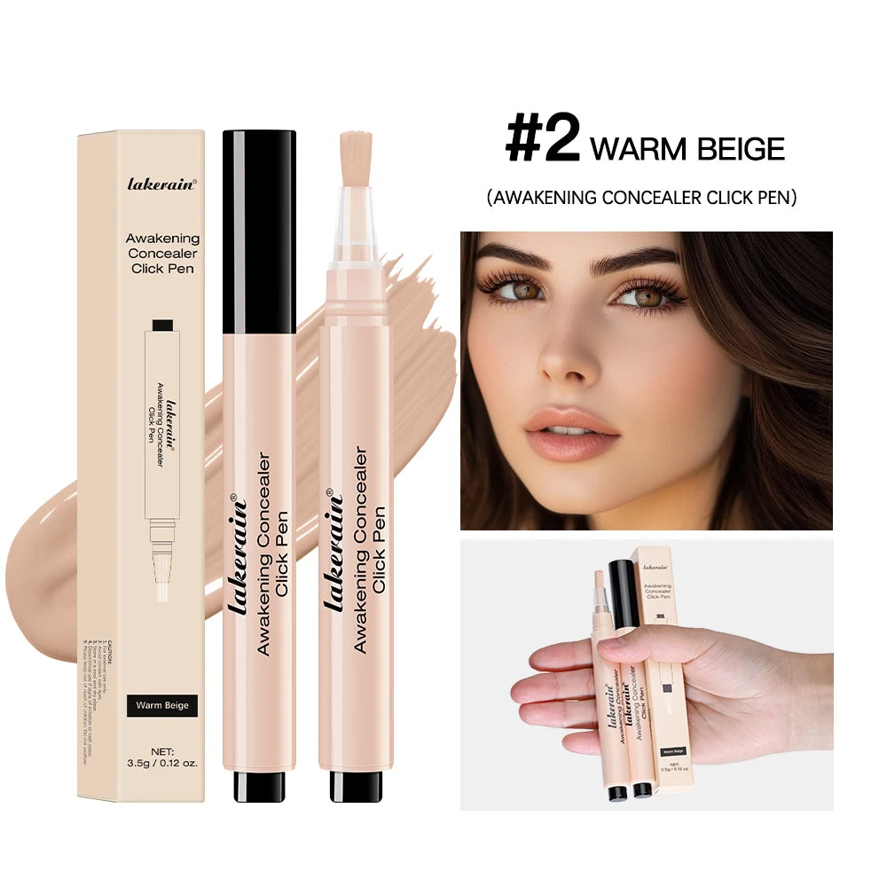 Lakerain Liquid Press Concealer Pen, 3 Shades, Waterproof