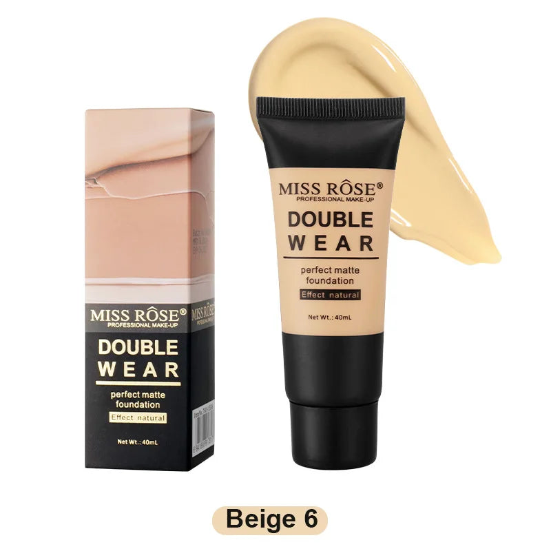MISS ROSE 40ml Natural Nude Liquid Foundation Sweatproof Concealer Cream Daily Facial Makeup Cosmetics - AliExpress 66